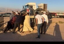 إصابة حكمدار جنوب سيناء ووفاة مدير مكتبه في حادث انقلاب سيارة على الطريق الدولي