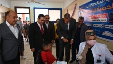 محافظ جنوب سيناء يتابع انطلاق الحملة القومية للتطعيم ضد الحصبة والحصبة الألمانية بطور سيناء